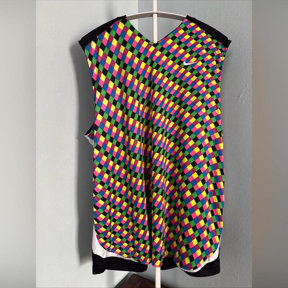 Kobe Bryant 2008 Nike Rainbow Blocks Fit Dry Pullover Sleeveless Tank Jersey XXL